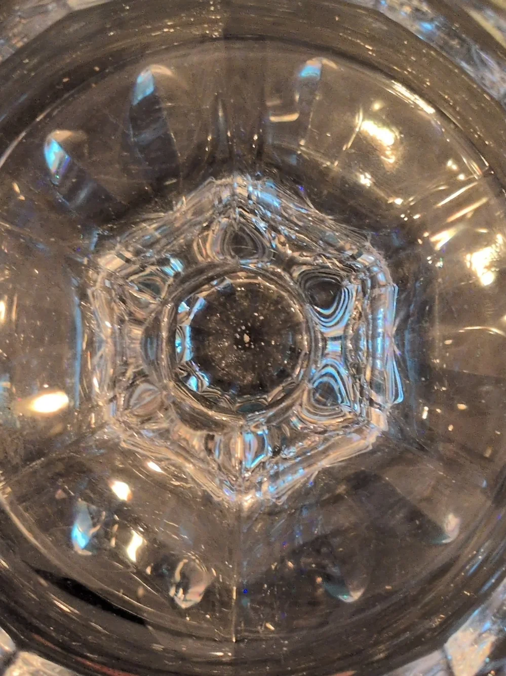 Cut Crystal Pedestal Vase - Clear Scalloped Top